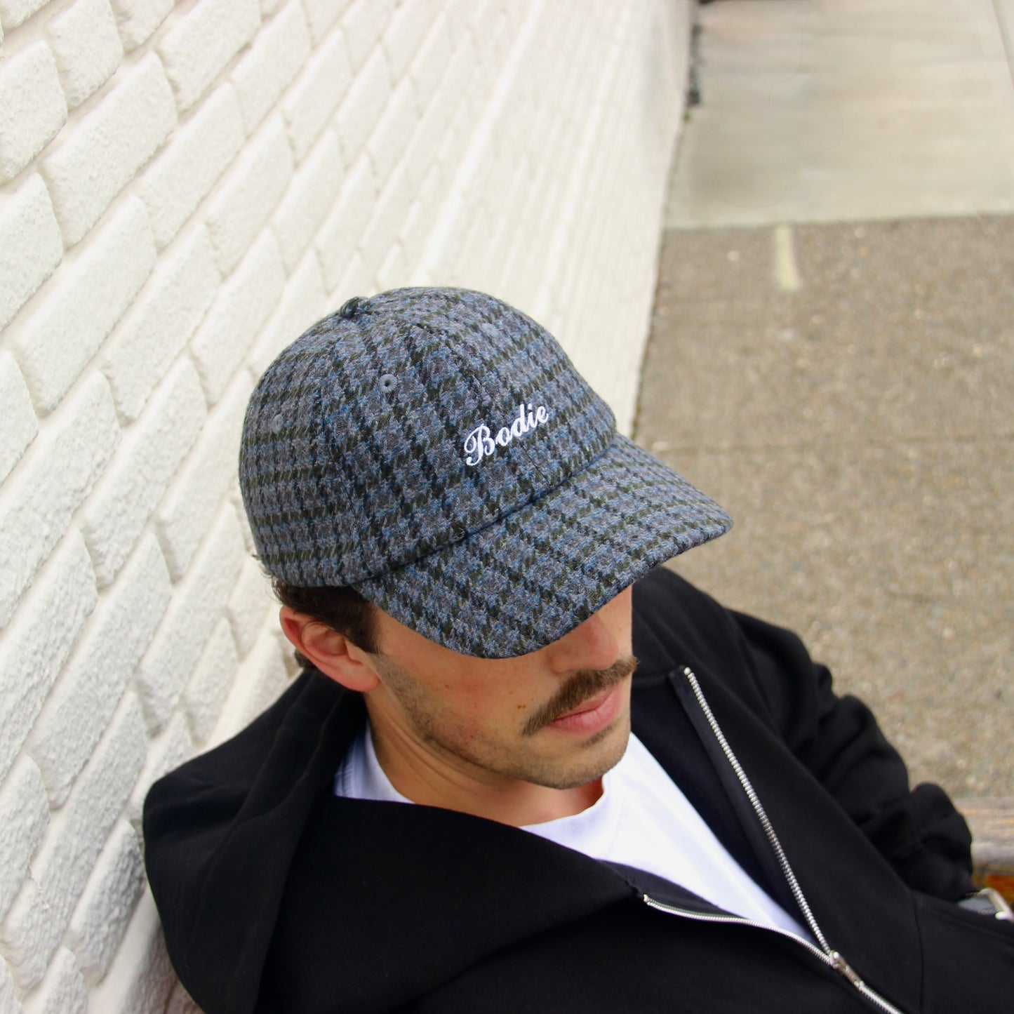 Houndstooth Hat - Blue