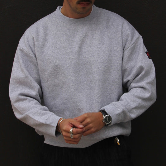 Branded Crewneck - Heather Grey