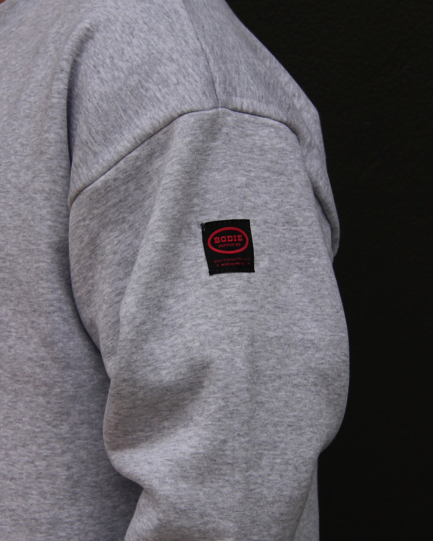 Branded Crewneck - Heather Grey