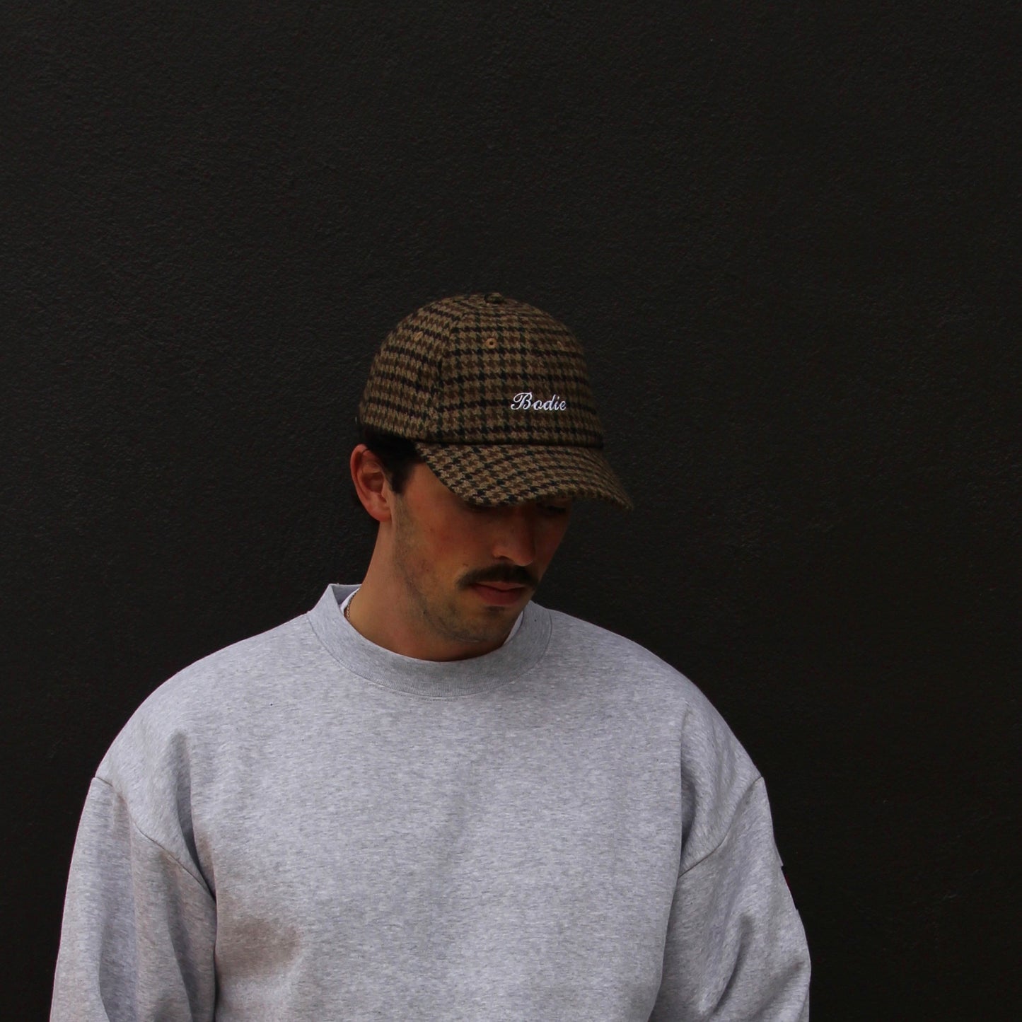 Houndstooth Hat - Brown