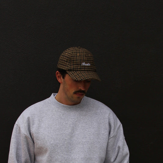 Houndstooth Hat - Brown